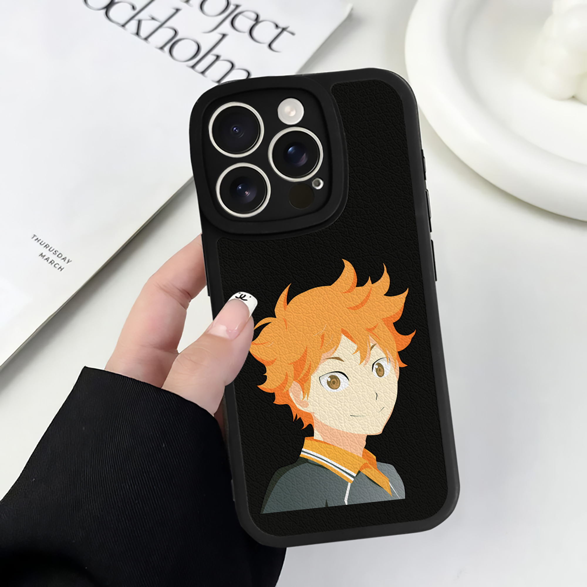 （画像用） ハイキュー!! Haikyu!! 【iPhone 16シリーズ対応】シリコンスマホケース（レザー調） 材質：シリコン